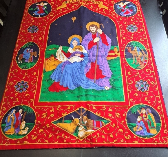 Wall Hanging The Birth of Jesus   27"×34" - Picture 1 of 7